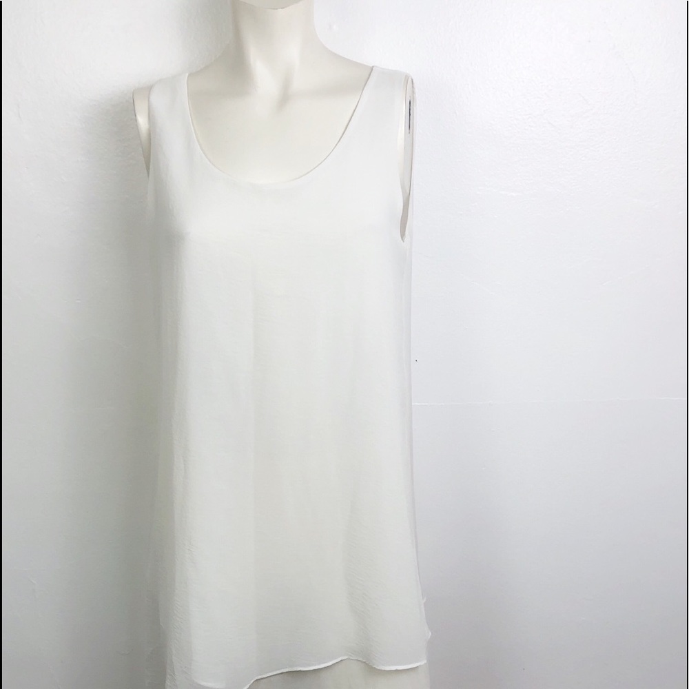 Saks Fifth Avenue White Asymmetrical Top